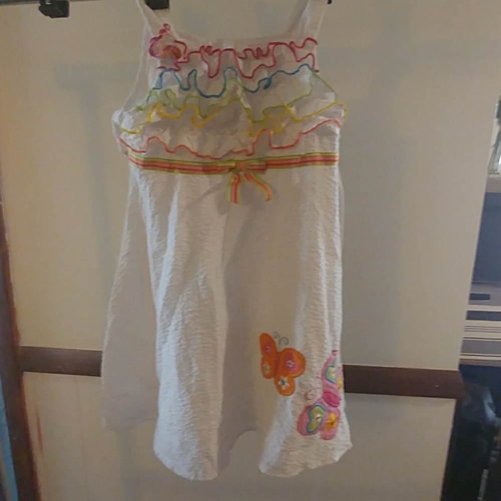White butterfly dress youngland size 6